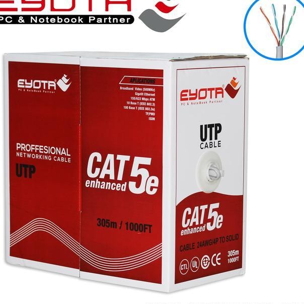 Kabel Lan Utp Cat5E 1 Box 305 Meter Eyota Kabel Lan Utp Cat 5E