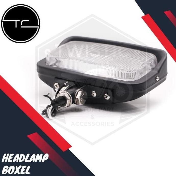 Headlamp Lampu Depan Boxel Motor Custom Japstyle Tracker Scrr