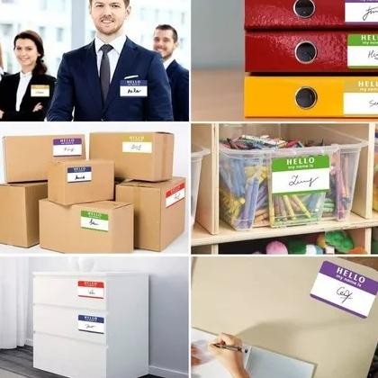 

1 Roll 300 Stiker Warna-Warni Graffiti Hello My Name Is Sticker Name Tag Labels /Tag Nama Tulisan Tangan untuk Anak-anak Dinding Meja SV9