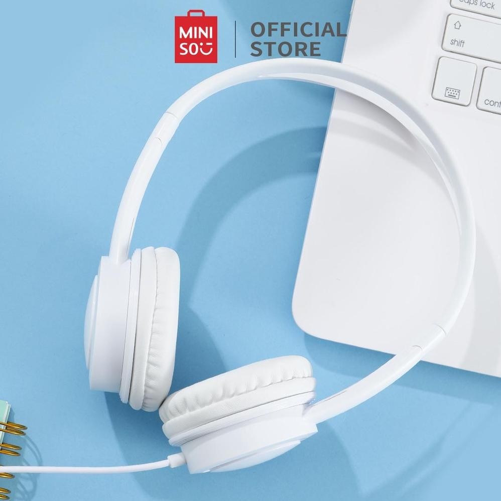 MINISO Headphone Headset Earphone On Ear Headphone Bando berkabel kecil dan indah Musik Playing Game