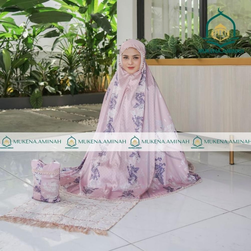 MUKENA.AMINAH MUKENA DEWASA ARMANIYAH SILK PREMIUM 2IN1 TRAVELING