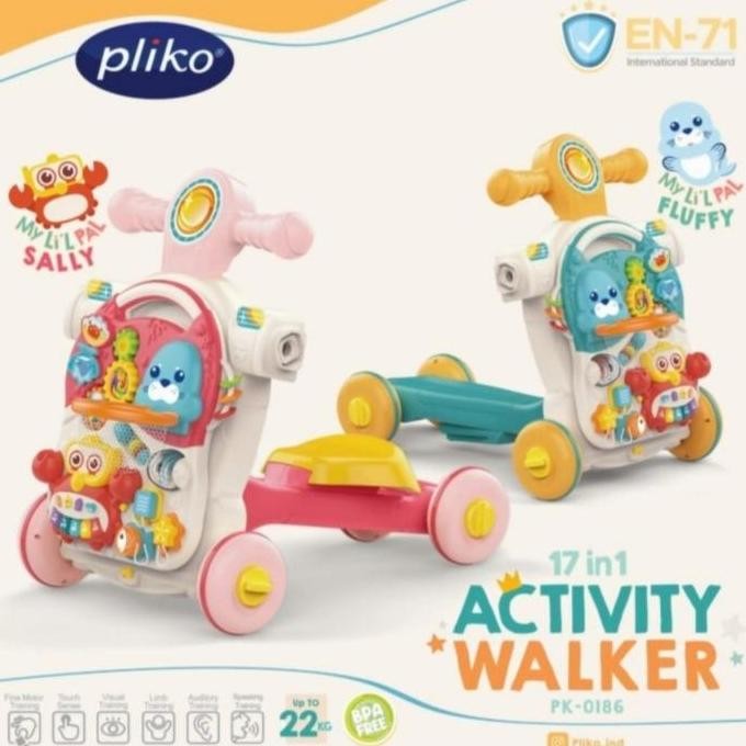 Activity Walker Pliko 17 in 1 / Alat Bantu Jalan Bayi / Push walker