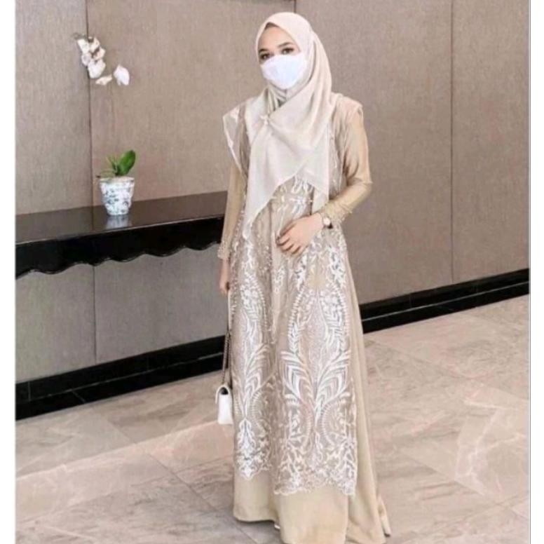 Brukat Cardigan Motif Random/Outer Brukat Cardigan Long Vest Premium AST