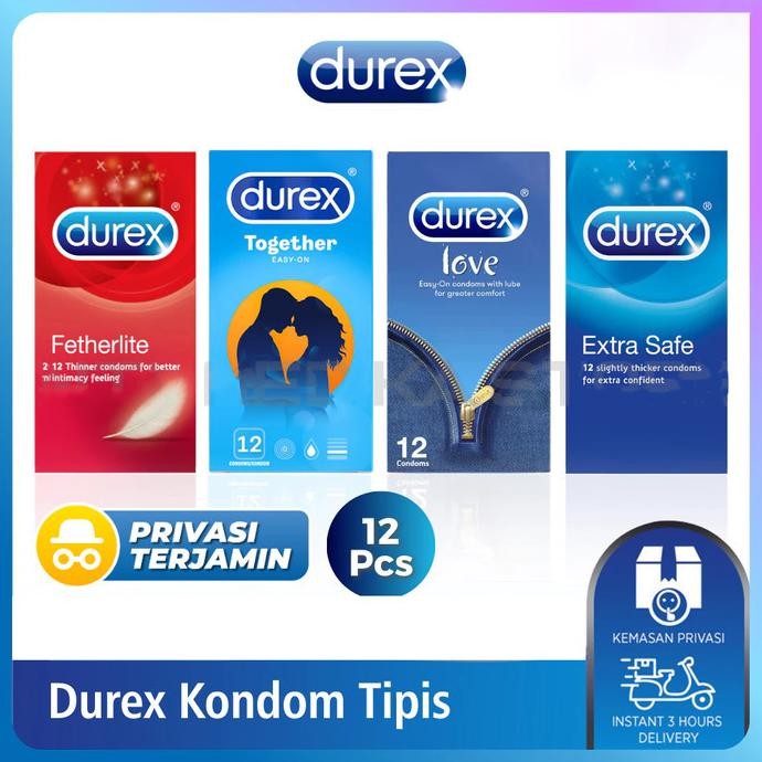 Durex Kondom - Kondom Durex Close Fit / Invisible / Pleasuremax / Performa / Together / Fetherlite /
