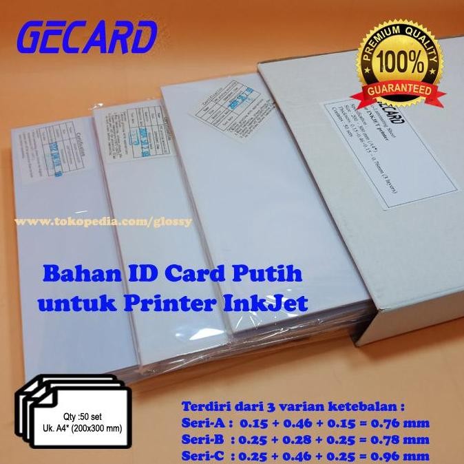 

PVC BAHAN ID CARD PUTIH 50 SET