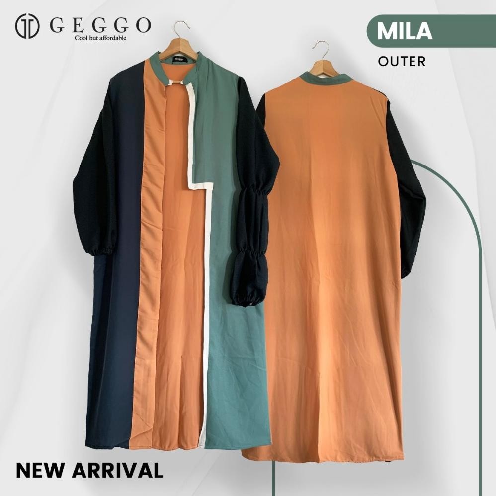 GEGGO WOMAN -  MILA OUTER / ATASAN WANITA Top Outer Rompi Katun / LUARAN WANITA Panjang Kardigan AST