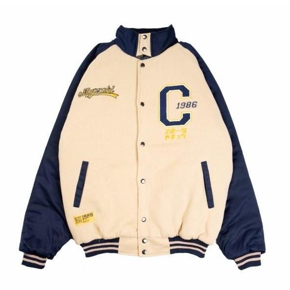 Miyazaki Japan Vintage Varsity Jacket / Jaket Baseball Jepang Retro Club Of 1986 (Best Quality)