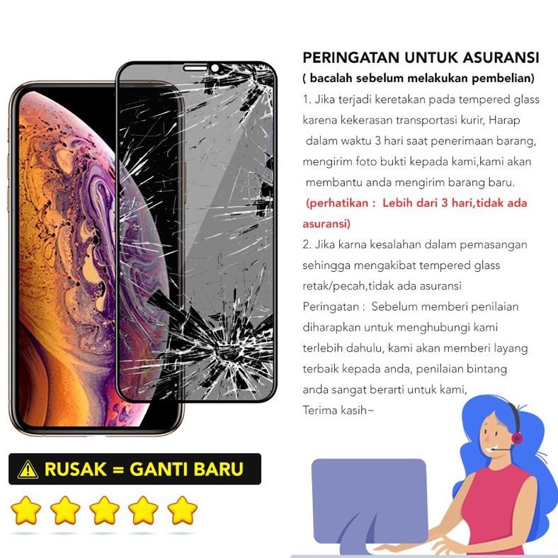 Anti Spy Full Layar Samsung A6 2018 / A6+ 2018 / A7 2018 / A750 / A8 2018 / A8+ 2018 Tempered Glass 