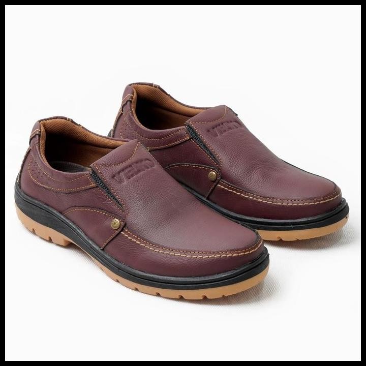 Terlaris Sepatu Slip On Kulit Pria Original Velko Flat Shoes Flat  Shoes Sepatu  Cowok Good Quality