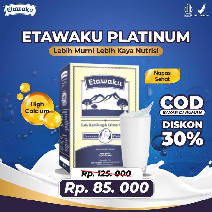 

Etawaku Platinum- Susu Kambing Etawa Murni Dengan Krimer Nabati. Bisa Diminum Oleh Anak- Anak, Remaja, Dewasa Dan Orang Tua (Segala Usia)[Milk, Bubuk, Dairy] Kualitas Terbaik Harga Termurah
