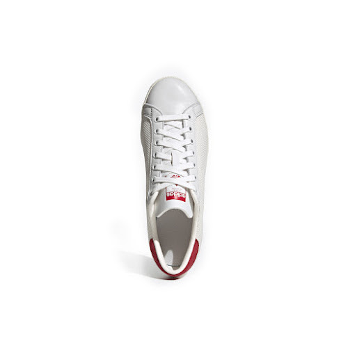 ADIDAS Rod Laver Vintage Crystal White Red Sepatu Sneakers Pria - H02901 - Size 44.7