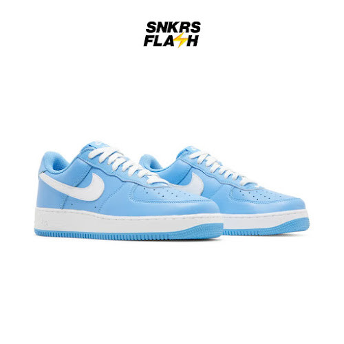 NIKE Force 1 Low 07 Retro Color Of The Month University Blue Sepatu Sneakers Unisex - DM0576400 - Size 38