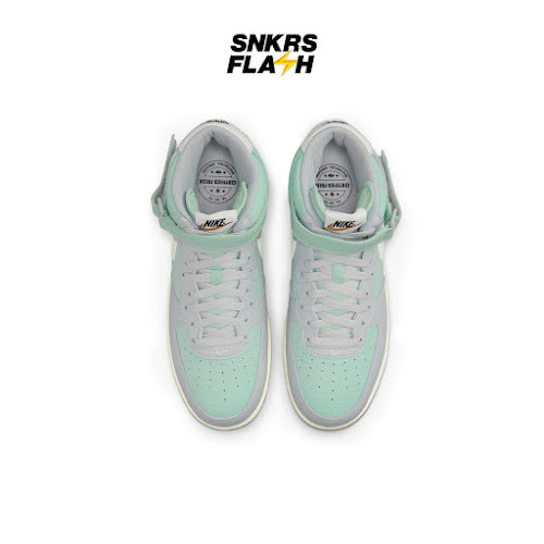 NIKE Force 1 Mid 07 Lx Grey Fog Green Sepatu Sneakers Pria - DQ8766002 - Size 38