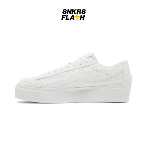 NIKE Blazer Low Platform Woven Summit White Sepatu Sneakers Wanita - DN0744100 - Size 39