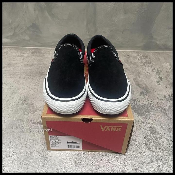 Terlaris Vans Slip On Pro Black White Original - Slip On Pro Good Quality