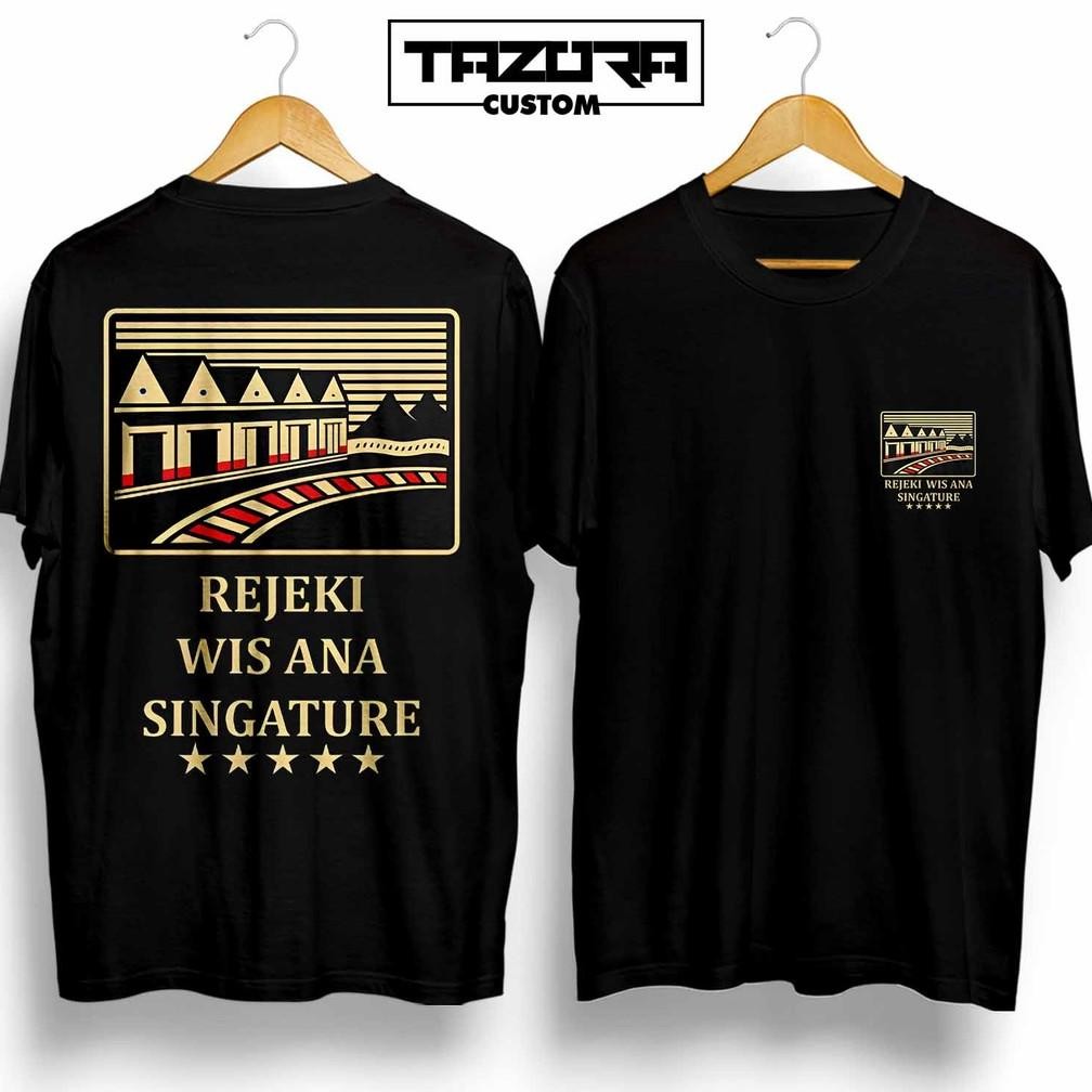 Promo Kaos Rejeki Wis Ana Singature Kaos Distro Unisex Distro Keren Murah Viral Bisa Tazora Custom