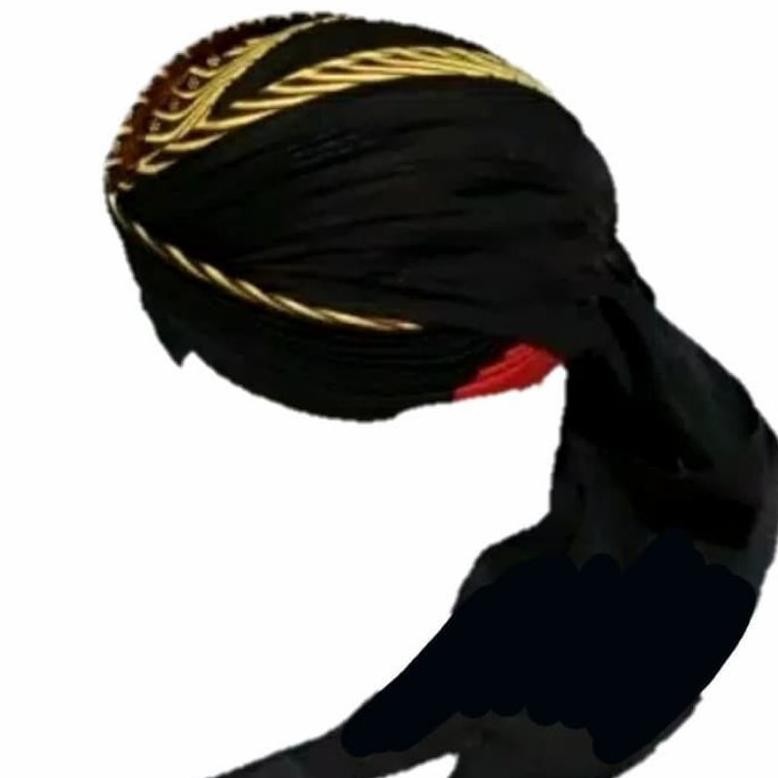 Blangkon Jogja Lipat Samurai Kuning Sliwir Hitam#topi Jawa