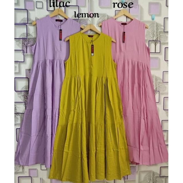 Gamis jevanni inner susun yukensi/overall rayon AST