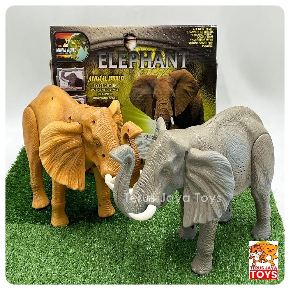 Mainan Gajah Baterai Elephant Besar - Gajah Berjalan AST