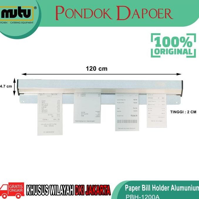 

Paper Bill / Bill Holder Alumunium Panjang 120CM- mutu PBH-1200A