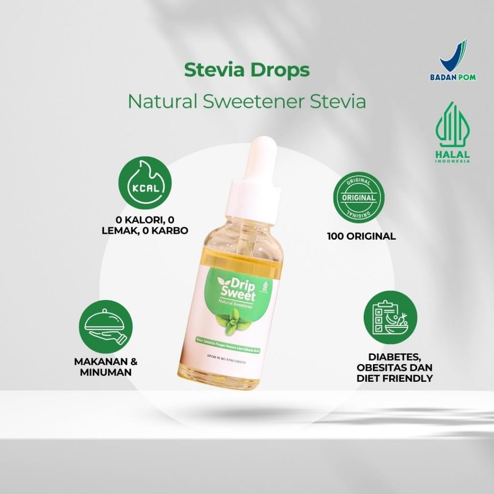 

DripSweet Gula Stevia Pemanis Alami Cair 30ml - 2pcs