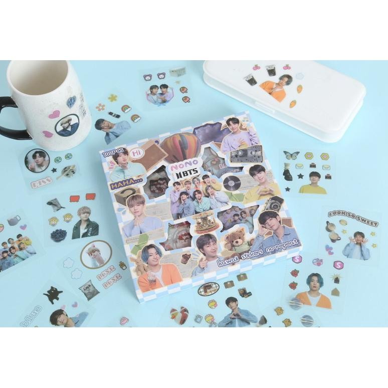 

Sticker Nono Bts Jungkook V Jimin Suga Seokjin Rm J-Hope - Sticker Waterproof Sticker Viral Lucu Baru