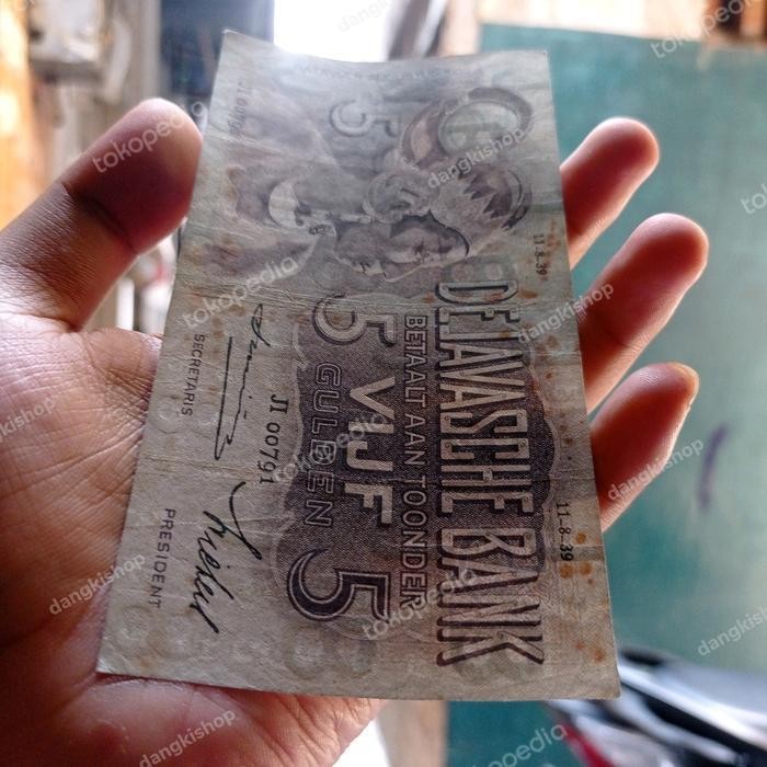 Uang Kuno 5 Gulden Wayang Uang Kuno Masa Penjajahan Belanda Original Dan Terpercaya