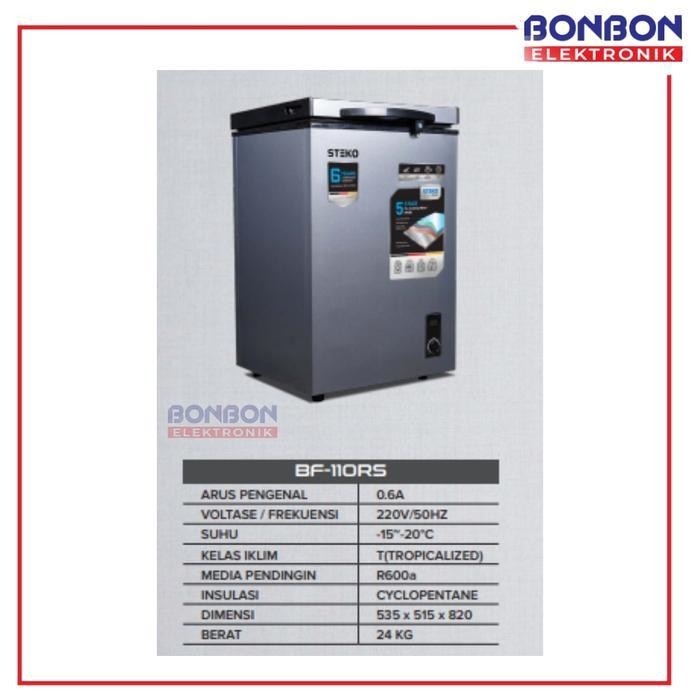 Steko Chest Freezer 100L Bf 110 Rs / Bf-110Rs / Cooler Box Bf110Rs Original Dan Terpercaya
