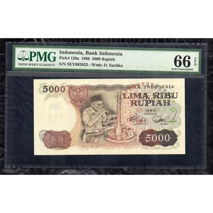 Uang Kuno 5000 Rupiah Pengasah Intan Pmg Original Dan Terpercaya