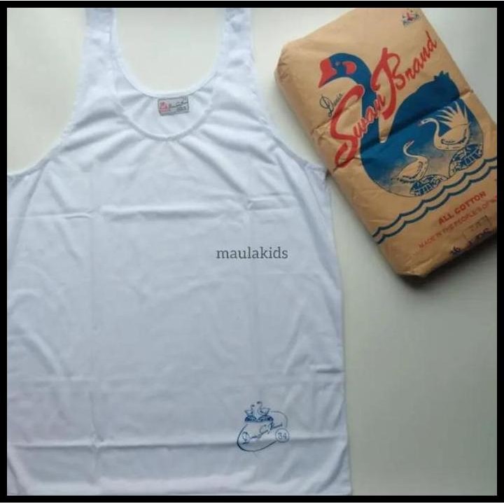 Terlaris 6 Pcs Singlet Kaos Dalam Pria Dewasa Swan Lusinan High Quality
