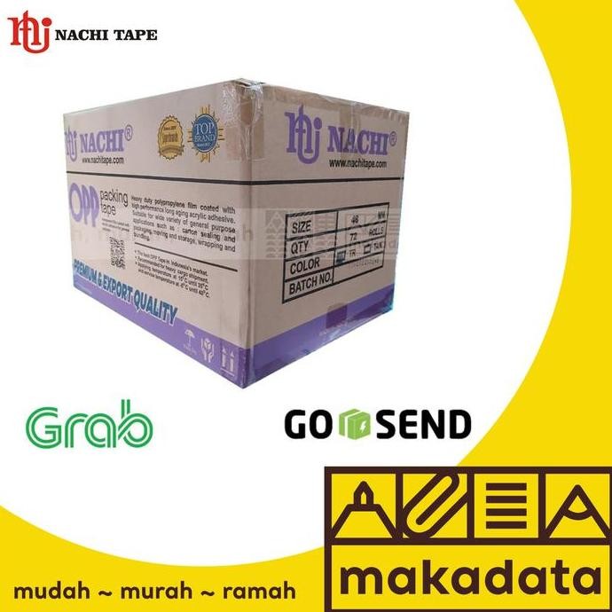 

Opp Tape | Plakban | Lakban Nachi Bening 2X100 Yard (1 Box) Co