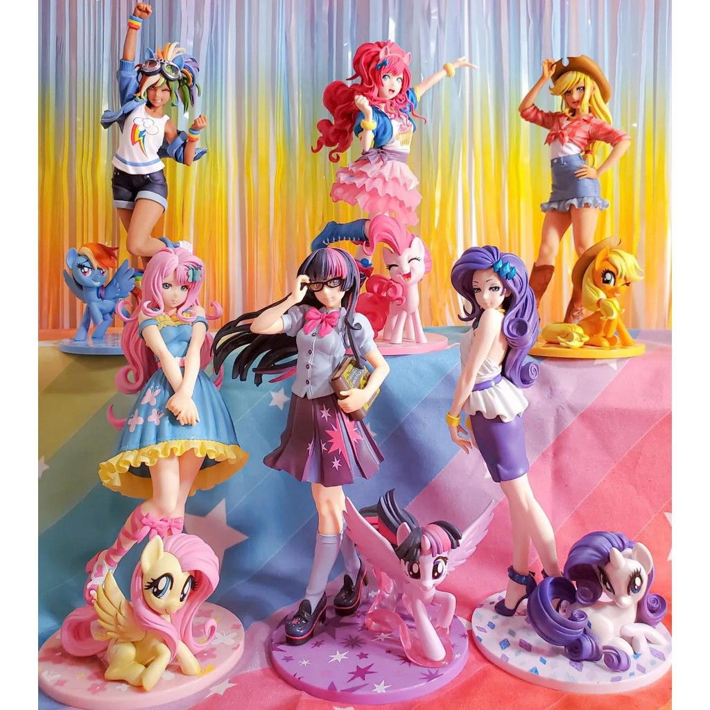 My Little Pony Bishoujo Rarity Sunset Shimmer Applejack Twilight Sparkle Pinkie Pie Anime Pvc Action
