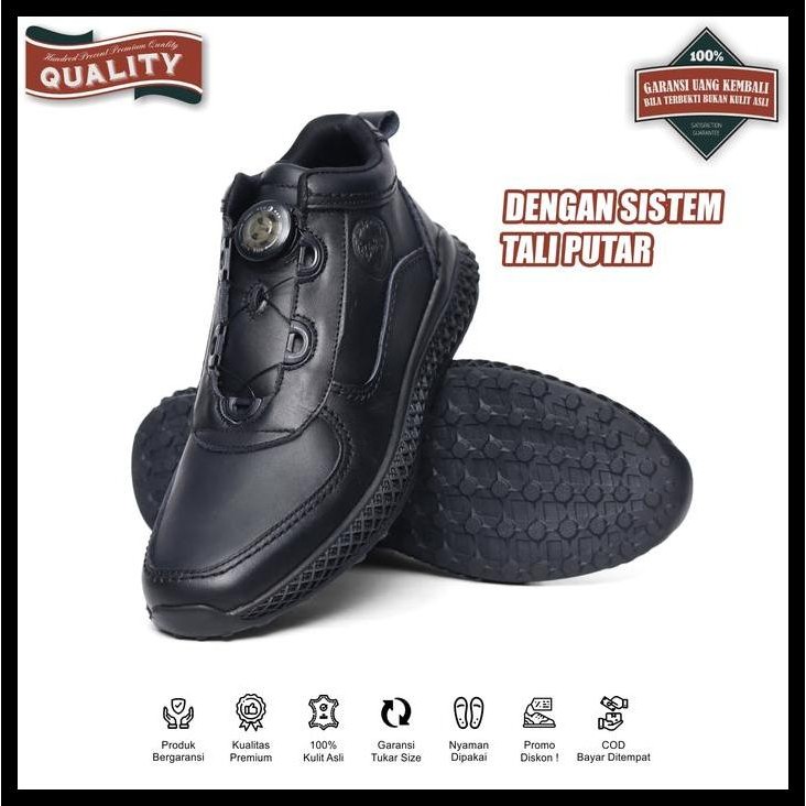 Bradleys Hero Black - Sneakers Casual Kulit Best Seller