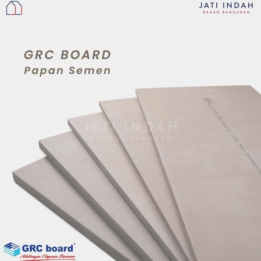 READY STOK GRC Board 4mm 120x240cm | Papan Semen | Plafon & Sekat Siap kirim