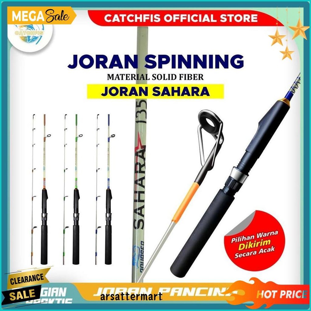 Catchfis - Joran Pancing Model Transparan 1.00M - 1.50M Joran Pancing Bahan Fiber Solid Cocok Buat U