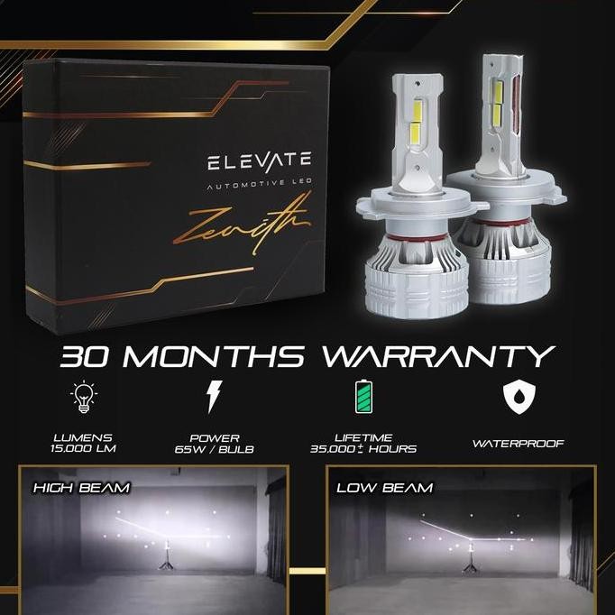 . Elevate "ZENITH" LED DHP 65W 6000K LED Headlamp / LED Foglamp