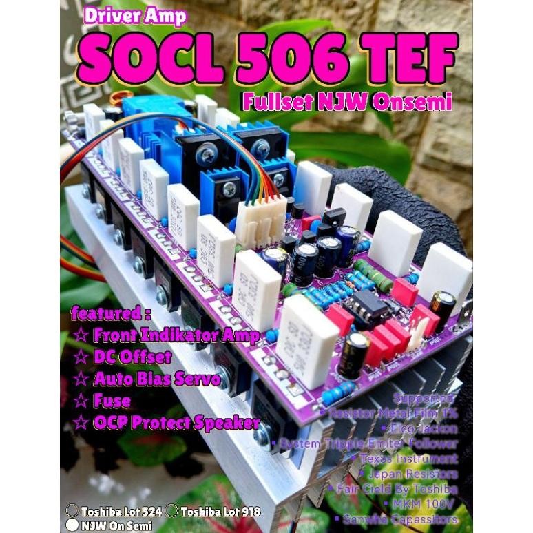Full Set Driver SOCL 506 TEF 2U | 8 Set Transistor Final + Hs20cm NJW Onsemi