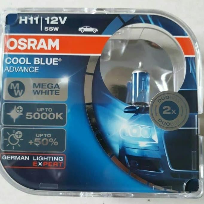 . Bohlam Headlamp Lampu Dekat Putih Rush Terios OSRAM H11 Cool Blue