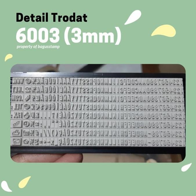 

Trodat 6003 Extra Rubber 3mm 3 mm Spare Part typo 4911 4912 4913