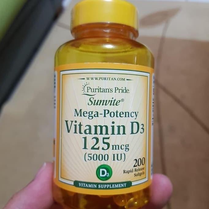 Puritan'S Puritan Pride D3 Vit D3 Vitamin D3 5000Iu 5000 Iu 200 Sg Original Produk