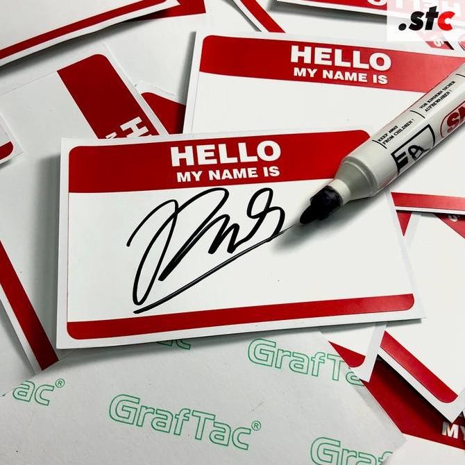 

(Isi 18 Lembar) Sticker Hello My Name Is Polos Stiker Graffiti Sticker Co