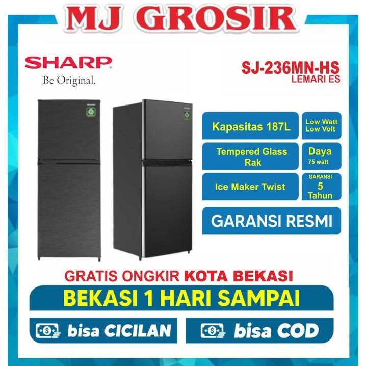 KULKAS SHARP SJ 236 MN LEMARI ES 2 PINTU SJ236MN SJ 236MN