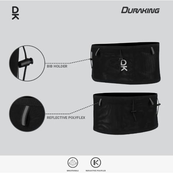 TERBARU - Running Belt Sabuk Lari DURAKING V2 Unisex Black