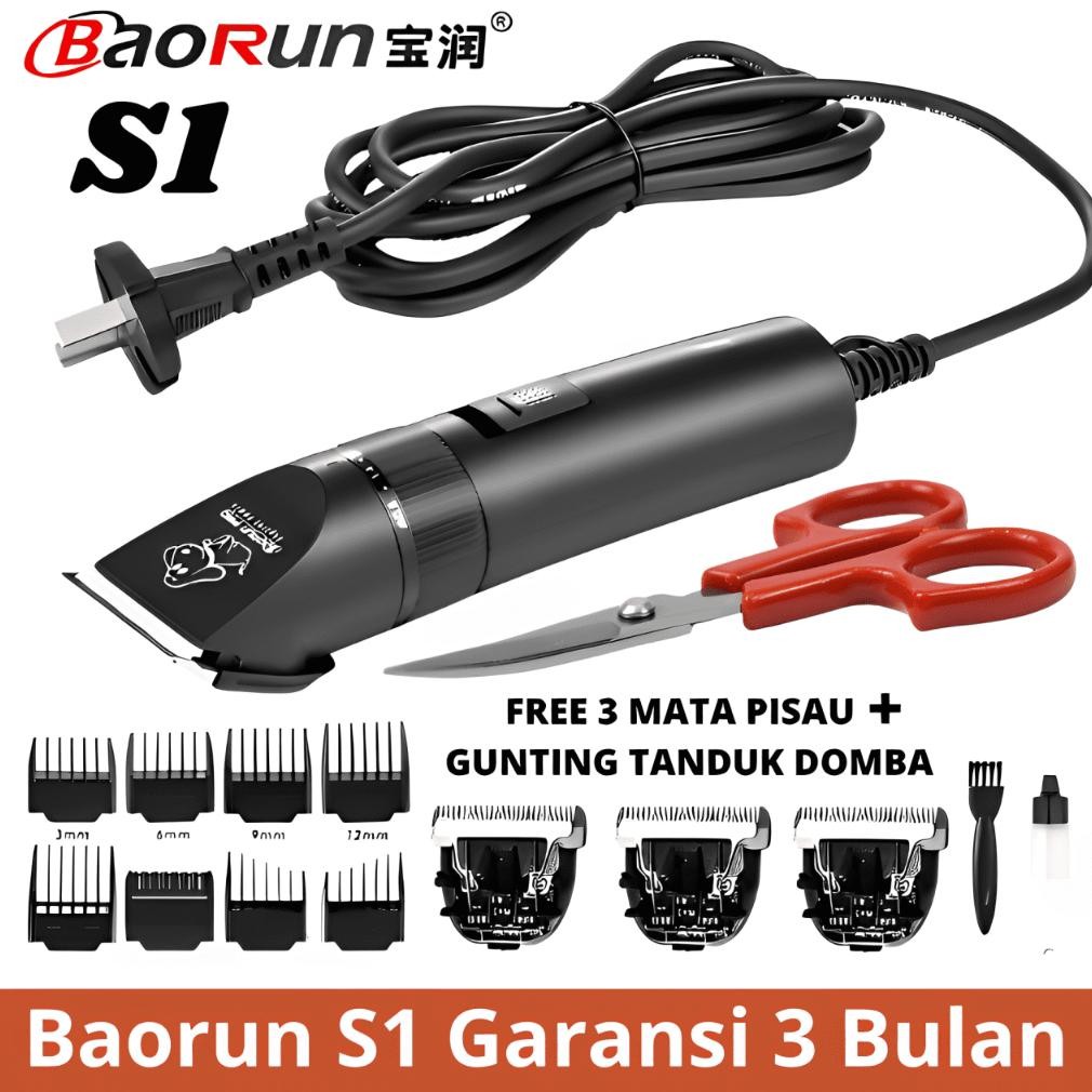 Baorun S1 Pro 100% Original - Alat Cukur Bulu / Bulu Domba / Anjing / Kucing - Alat Cukur Bulu Domba