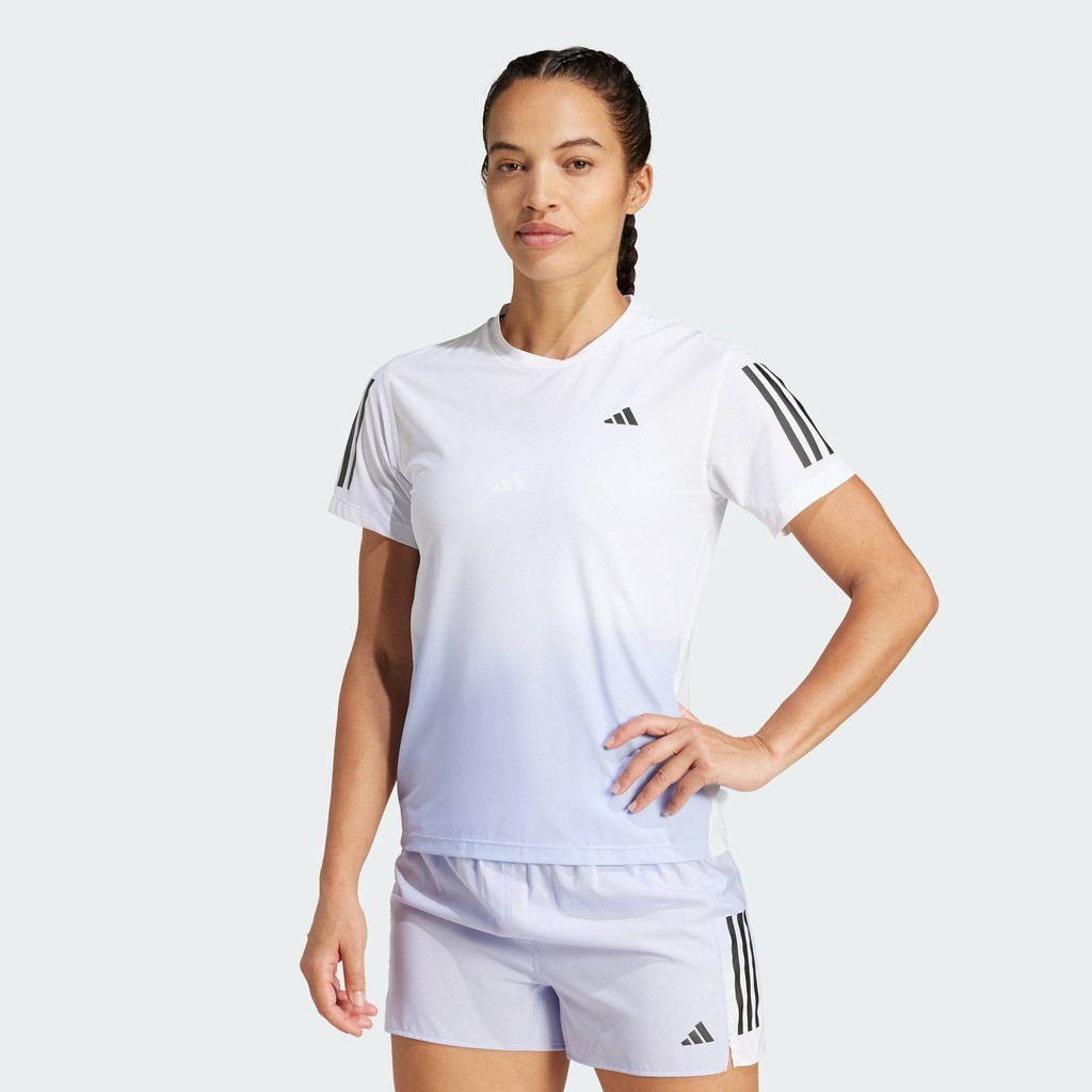 adidas Running Own the Run CLIMACOOL Colorblock Tee Women White JC9889