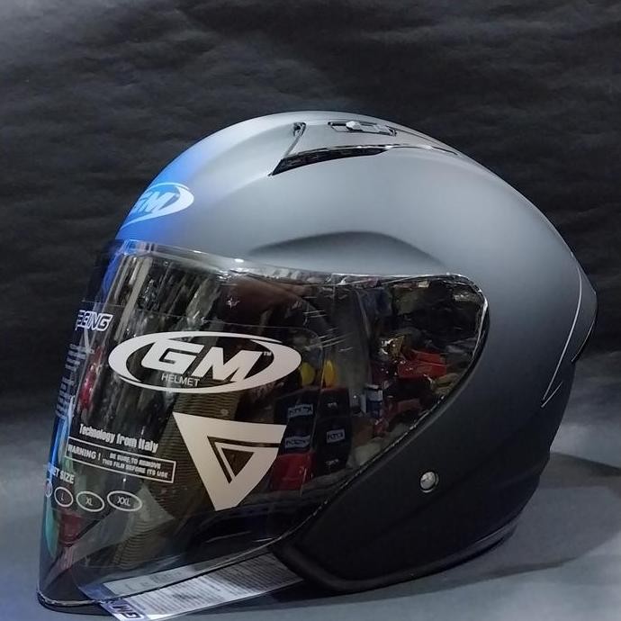 TERMURAH - HELM GM G1 POLOS  | HELM GM HALF FACE