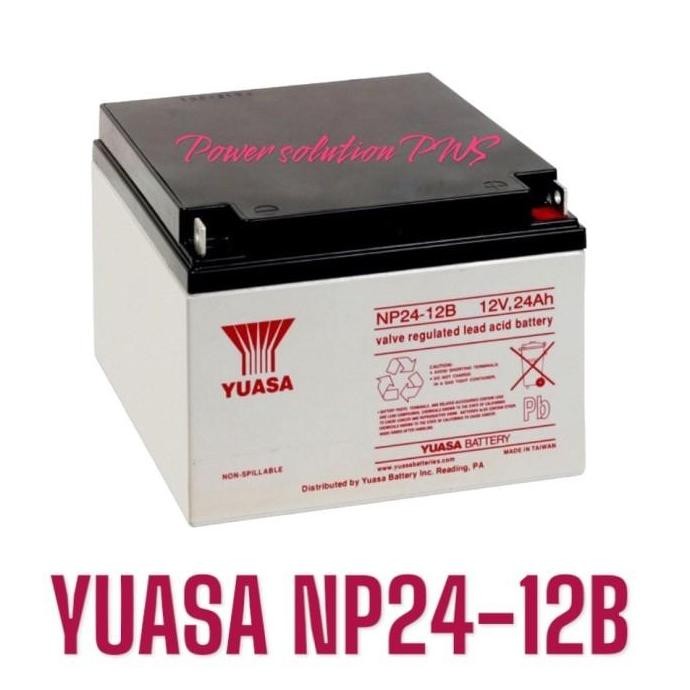 Aki Battery Kering Yuasa NP24-12B 12V 24Ah, Yuasa Battery 12V 24Ah