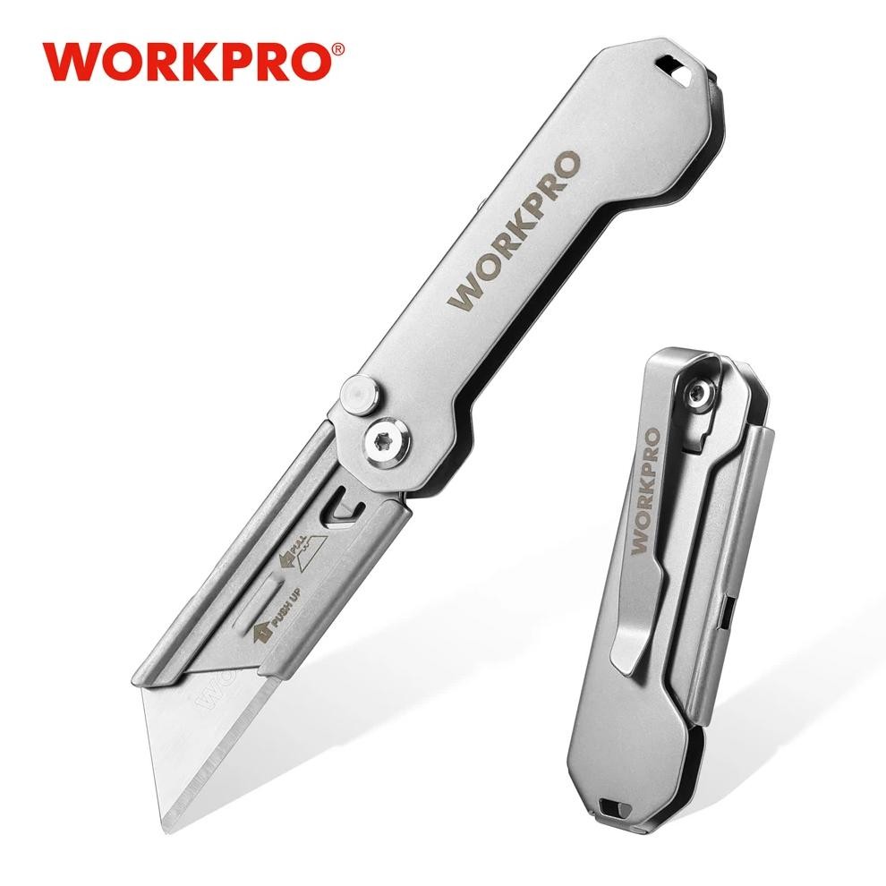 

Workpro-Folding Pocket Utility Knife, Stainless Steel, Quick Change, Paper Cutter, Camping, Tourist Diy Hand Tools