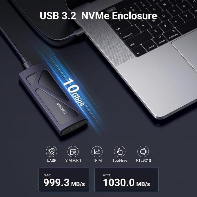 UGREEN SSD Enclosure M.2 NVME type C 10Gbps