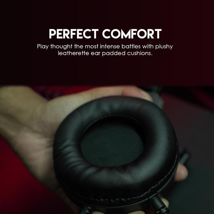 FREE SPLITTERFantech HQ53 Flash Lightweight Wired Gaming Headset Merah Microphone Headphones